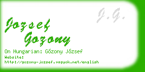 jozsef gozony business card
